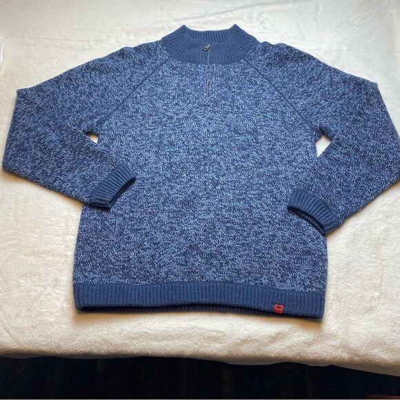 Mountain Khakis Crafted Quarter Zip Sweater Blue Size Large - Picture 1 of 11